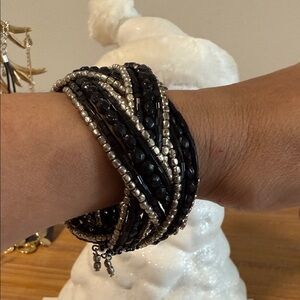 Otherwild Black and Silver Multi-Strand Bracelet